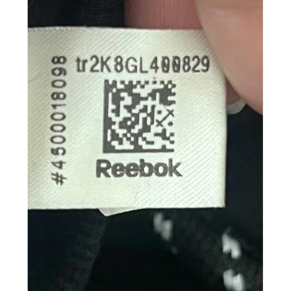 Reebok Mens S Black Fleece Jogger Sweatpants Zipper Pockets Tapered Athletic